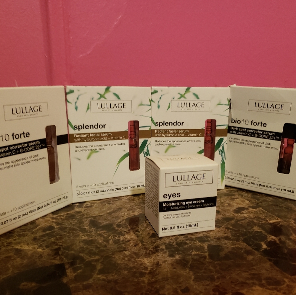 Dark spor corrector serum, radiant facial serum, Moisturizing eye cream.